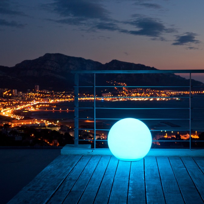 Boule lumineuse Multicolore BOBBY C Ø30, 40, 50 et 60cm - Turquoise vue