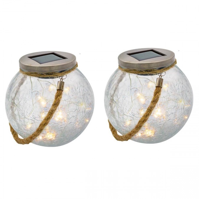 Lanterne ronde lumineuse LED CRACK BALL