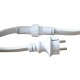 Guirlande Guinguette Professionnelle Câble plat - 12 Mètres / 12 douilles B22 - Blanche - Connectiques