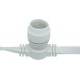 Guirlande Guinguette Professionnelle Câble plat - 12 Mètres / 12 douilles B22 - Blanche - Douille