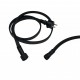 Guirlande Guinguette Professionnelle Câble plat - 12 Mètres / 24 douilles E27 - Noire - Connectiques